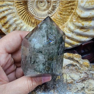 แท่งหินแก้วโป่งข่ามแก้วปวก(Inclusion Quartz)โป่งข่าม สูง 7.3 ซม.หน้ากว้าง 4.5 ซมหนา 4.3 ซม.น้ำหนัก 213.5 g.