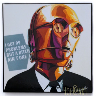 C3PO #2 ซีทีพีโอ หุ่นยนต์ Star Wars สตาร์วอร์ รูปภาพ​ติด​ผนัง​ pop art แต่งบ้าน ของขวัญ กรอบรูป​ โปสเตอร์