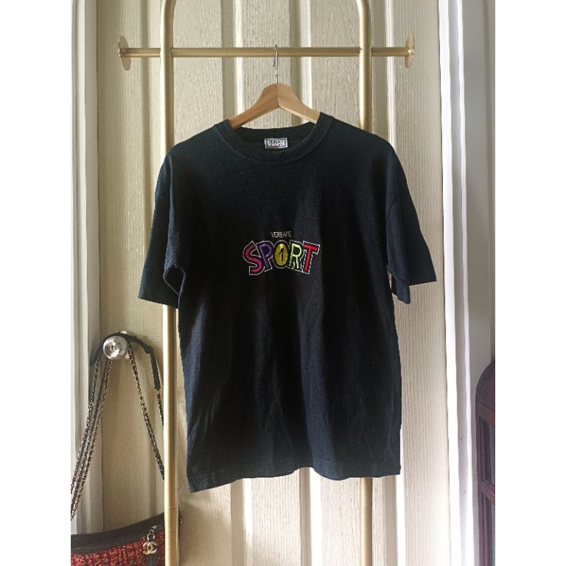 VERSACE SPORTVINTAGEเสื้อยืดวินเทจ Versace Made in Italy