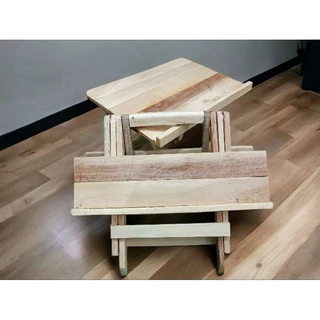 ราฮาไม้ โต๊ะรองหนังสือ DIY แบบพับเก็บได้