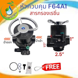 หัววาล์วถังกรองน้ำแบบ Manual Valve หัวเรซิ่น รุ่น F64A1 แถมสแตนเนอร์บน