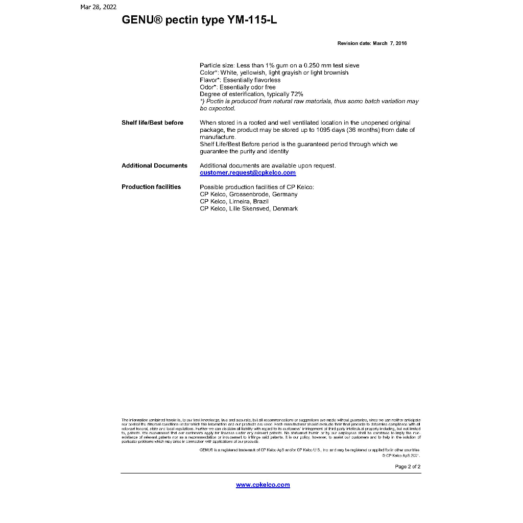 Sale!!Pectin100%(แพคติน)จากเดนมาร์ค ขนาด 50 กรัม/ขวด ทำโยเกิร์ตและสินค้าอื่นๆที่ต้องการความข้นหนืด(food grade) มีCOAให้