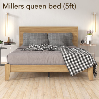 Tomato Home เตียงนอนโมเดิร์น 5ฟุต Millers queen bed เตียง5ฟุตไม้ | Chic สวยดูดีเรียบง่าย | แข็งแรง คุณภาพมาตรฐานส่งออก