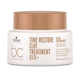 Schwarzkopf BC Bonacure Time Restore Clay Treatment Q10+ทรีทเม้นท์ชวาร์สคอฟ(สำหรับผมที่แห้งเปราะขาดง่าย) 200มล.