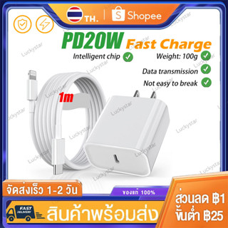 หัวชาร์จสำหรับ 20W ที่ชาร์จและสายเคเบิล type-c ที่ชาร์จเร็วสำหรับ USB-C (20W)  Fast Charger สำหรับ IP5~14ProMax/pad#B132