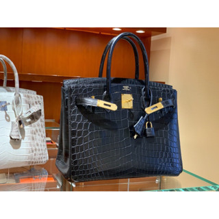 Hermes birkin crocodile niloticus งานคุณภาพ เทียบเท่า authentic เป็นต้นแบบ การวาง pattern และ cutting ใกล้เคียงที่สุด