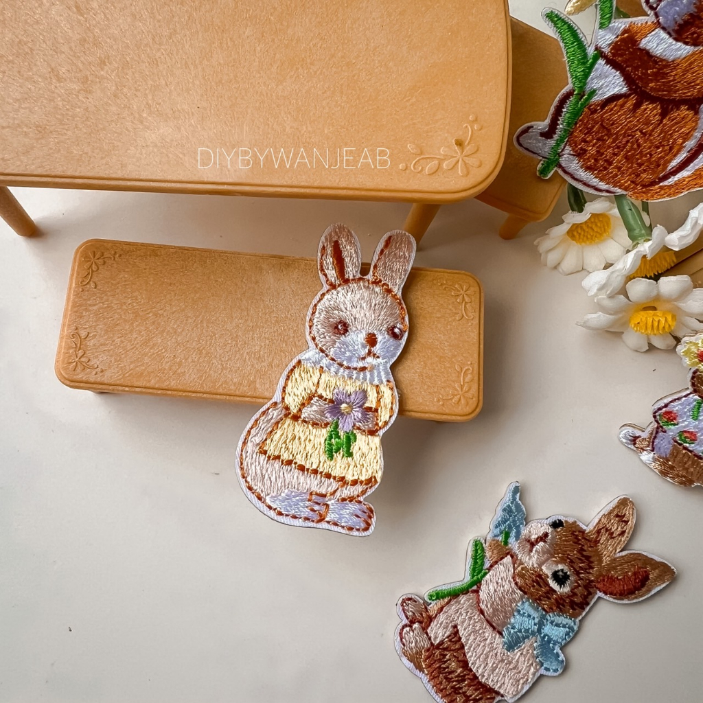 DIY แผ่นปักสติ๊กเกอร์สำหรับตกแต่ง ติดได้หลายวัสดุ สติกเกอร์ลอกติด ติดเสื้อผ้า ติดกระเป๋า เคสมือถือ หมวก วัสดุตกแต่ง