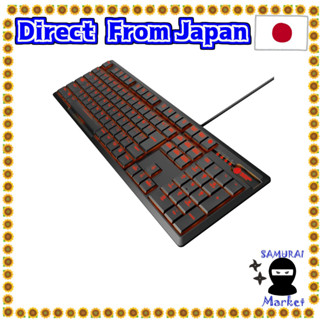 【Direct From Japan】 ELECOM Gaming Keyboard [ARMA] Mechanical unique thin design full size 50 million times endurance switch Japanese sequence LED Black TK-ARMA50BK