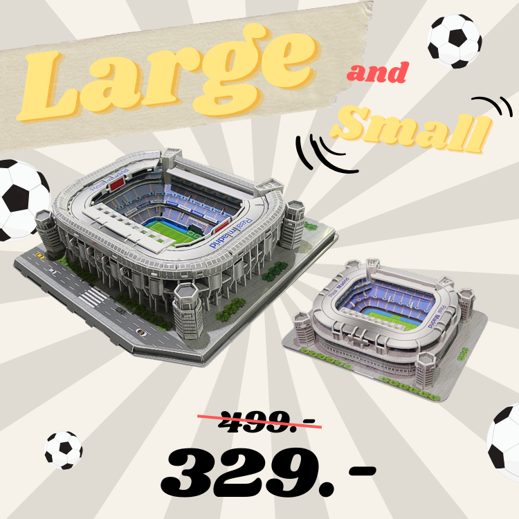 จิ๊กซอว์ 3 มิติ โปรคู่จิ้น เรอัลมาดริด Estadio Santiago Bernabéu Real Madrid จิ๊กซอว์สนามฟุตบอล ขนาด