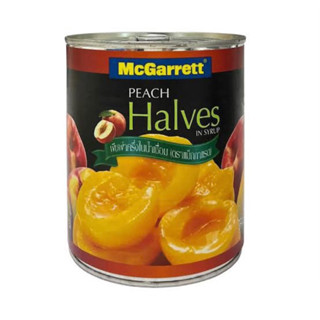 Mc garret halves peach 820g. แม็กกาเร็ต พีชผ่าครึ่งในน้ำเชื่อมนำเข้าจากจีน🇨🇳