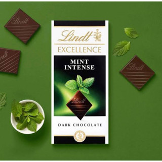 Lindt excellence mint intense 100g. ลินด์ ดาร์กช็อกโกแลตมิ้น นำเข้าจากฝรั่งเศส🇫🇷