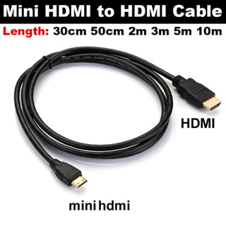 Mini HDMI to HDMI Cable male to male 1080p 3D High speed Gold Plated Plug Mini HDMI to HDMI Cable for Projector Notebook