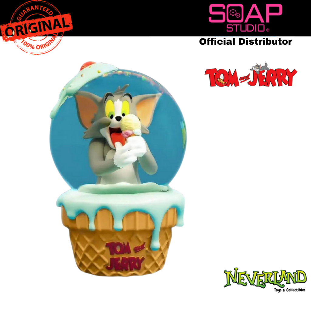 Soap Studio Tom and Jerry Ice Cream Snow Globe ****Damaged Box