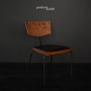 Podium Outlet | เก้าอี้เหล็ก รุ่น STEEL WOOD CHAIR