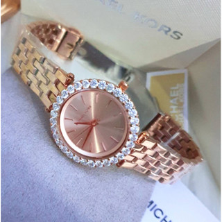 (ผ่อน0%) นาฬิกา Michael Kors MK4514 Womens Darci Three-Hand Rose Gold-Tone Stainless Steel Watch สแตนเลสสีโรสโกลด์ 36มม