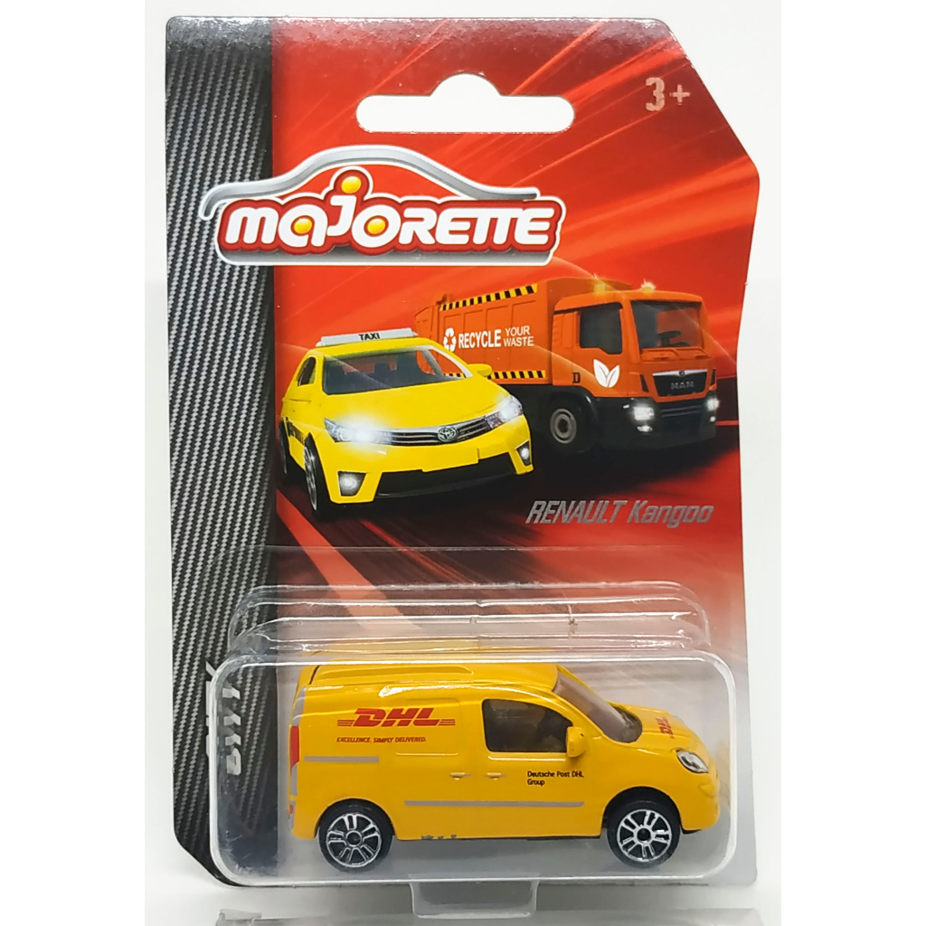 Majorette Renault Kangoo II Express - DHL (New Package) Yellow ล้อ D5S Scale 1/64 (8cm) package แบบย