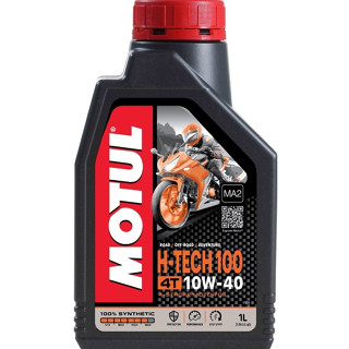 🌈❣️ของแท้ ❣️  Motul H-TECH 100 4T 10W-40 h tech 1 ลิตร 100% synthetic น้ำมันเครื่องสังเคราะห์ สำหรับรถจักรยานยนต์