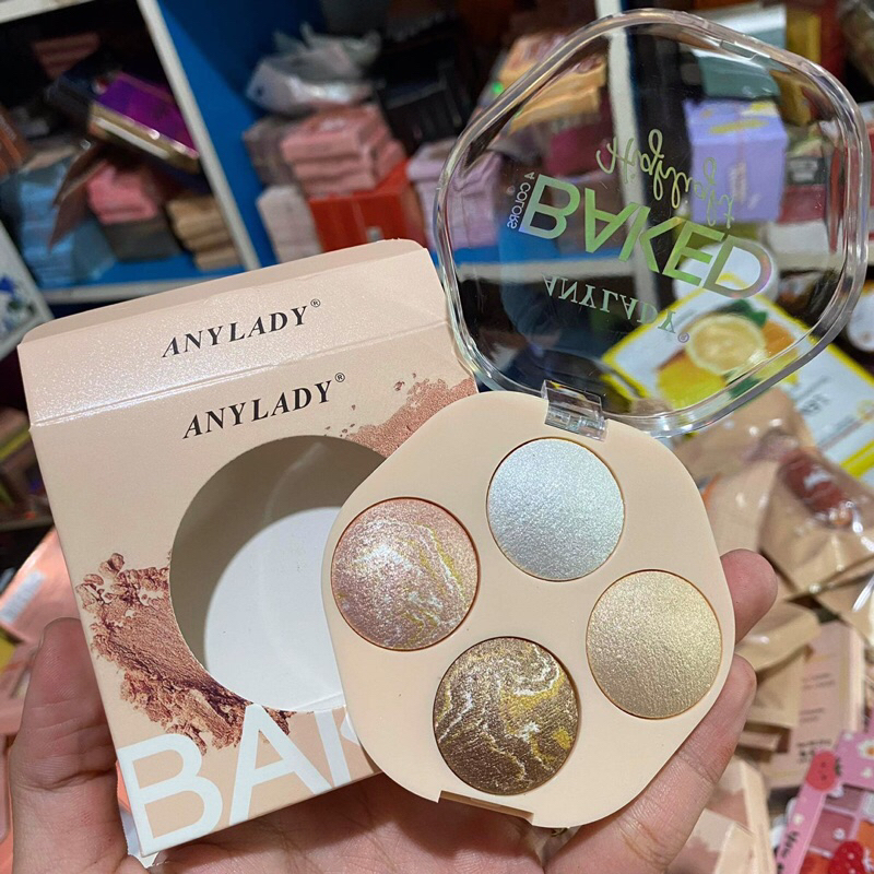 ไฮไลท์ บลัชออน Anylady​ Highlight 4 เฉดสี หน้าฉ่ำวาว เนื้อชิ​มเมอร์​วิ้งค์ๆ หน้าพุ่ง สีสวย สีชัด ติด