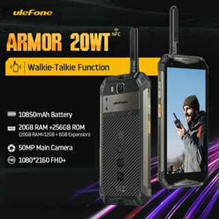 Ulefone Armor 20WT Robuuste Waterdichte Smartphone Walkie-Talkie 10850Mah Mobiele Telefoons 20Gb + 256Gb android Telefoo