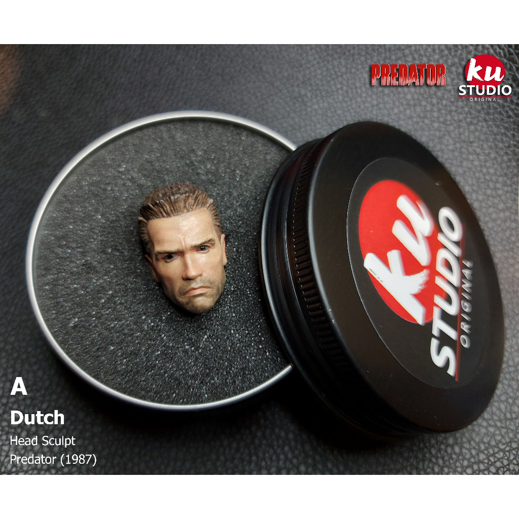 หัวเพ้นท์ Dutch Predator Head Sculpt 1/12