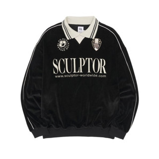 พรี ᴋʀ เสื้อแขนยาวคอปก SCULPTOR Velour Soccer Jersey