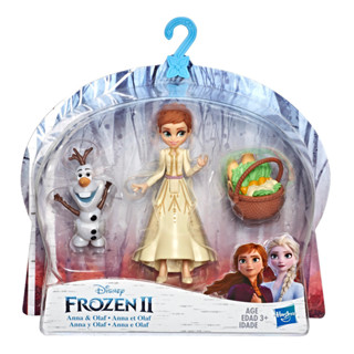 Disney Frozen Anna &amp; Olaf Small Dolls with Basket Accessory, Inspired by The Frozen 2 Movie