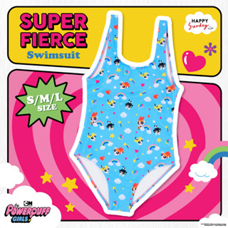 SUPER FIERCE Swimsuit | ชุดว่ายน้ำ THE POWERPUFF GIRLS สีฟ้า