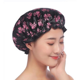 shower cap หมวกคลุมปมอาบน้ำลายแฟนซี -เนื้อผ้ากันน้ำ-สินค้าคละสี คละลาย