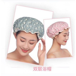 shower cap หมวกคลุมผมอาบน้ำลายแฟนซี-สินค้าคละสี คละลาย-เนื้อผ้ากันน้ำ สามารถป้องกันผมเปียกได้อย่างมั่นใจ