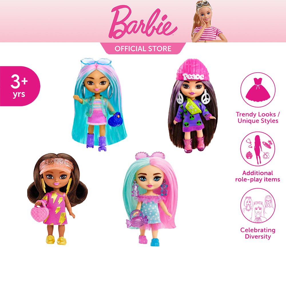 Barbie Extra Mini Minis Doll บาร์บี้ เอ็กซ์ตร้า มินิ รุ่นขนาดจิ๋ว 3.25นิ้ว HLN44 956B