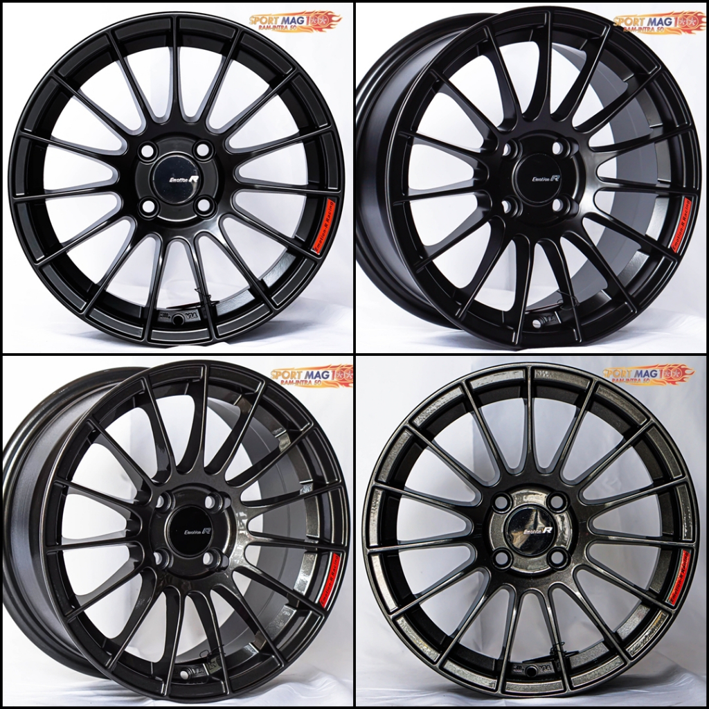 ล้อแม็กใหม่ RS05RR 4รู100 ET35 สีดำด้าน,กันเมทาลิก 7-15นิ้ว