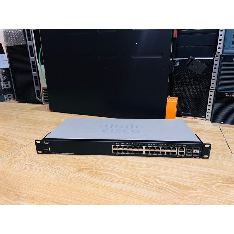 Switch Cisco SG350-28 port Gigabit  สวิทมือสองพร้อมใช้งาน