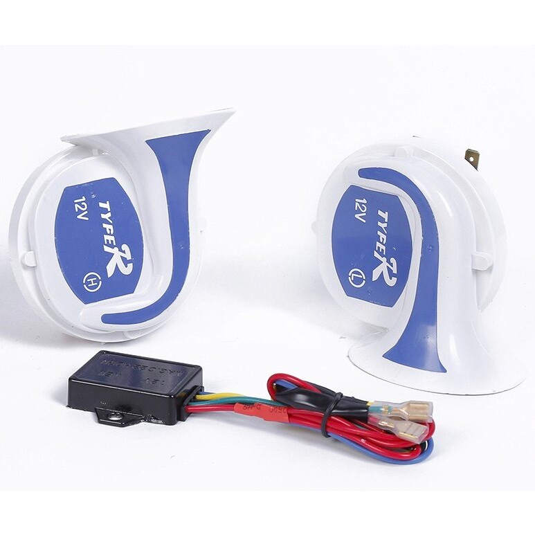 เเพค 2ชิ้น แตรหอยโข่ง รุ่น TYFER-HORN 18 เสียง เปลี่ยนจังหวะได้ ใช้ไฟ12V ยอดฮิตสุดๆ ระดับเสียง 135db