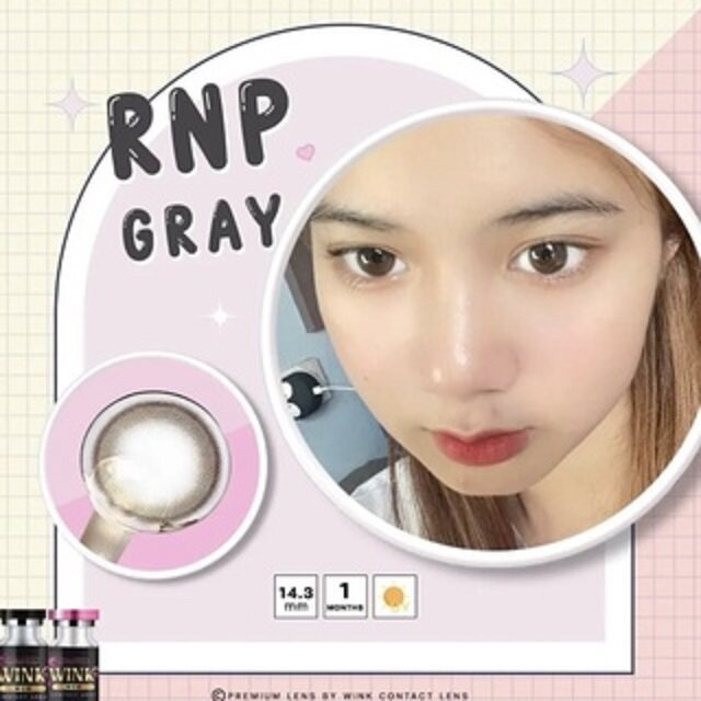 ละมุนนัวร์ๆ มีค่าสายตา  Wink RNP  Gray Chestnut  บิ๊กอาย สุดปัง คอนแทคเลนส์ รายเดือน มีอย แถมตลับฟรี  เลนส์นิ่ม - รูปที่ 5