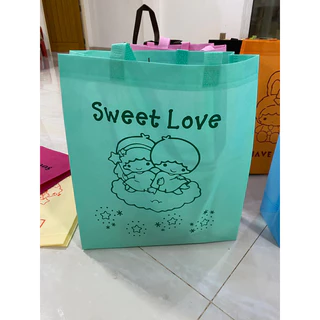 ใหม่!! ถุงผ้าสปันบอลกว้าง35cm*ขอบกว้าง12cm*สูง45cm แพ็คละ-XL