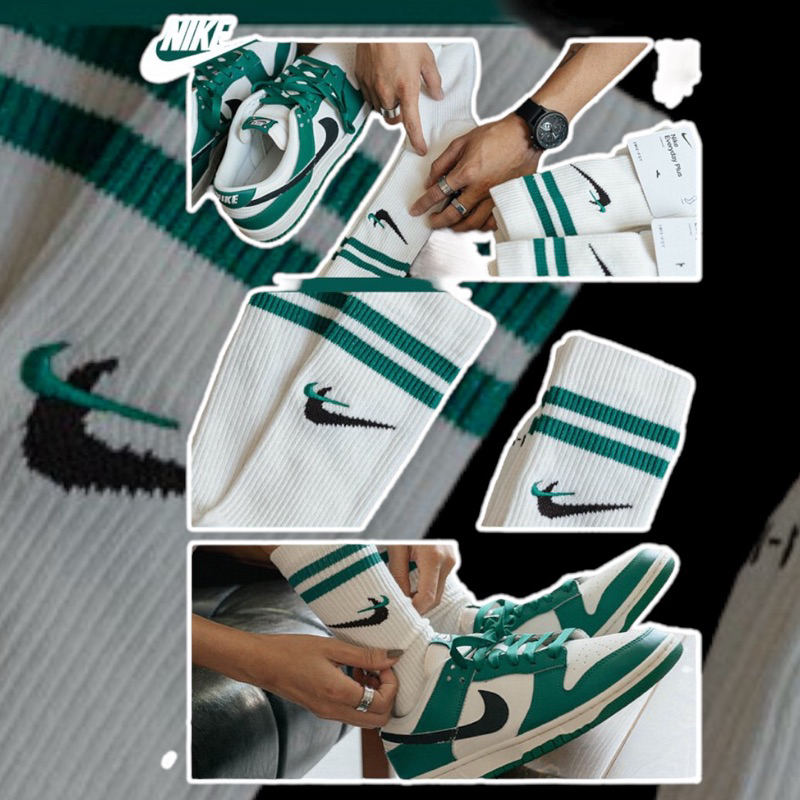 ส่งด่วน1-2วันถึง ถุงเท้า Everyday Plus Cushioned Crew Socks (DQ9165) ของแท้ nike