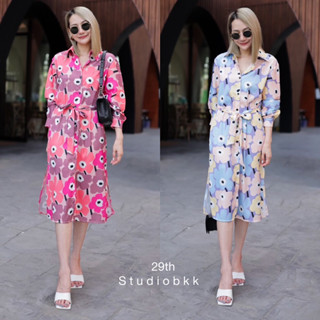 🌈🌿🌼🌺🌸💖💙 Floral Long Sleeve Dress Shirt