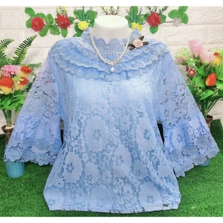 เสื้อลูกไม้อก32-48นิ้วมีดอกไม้