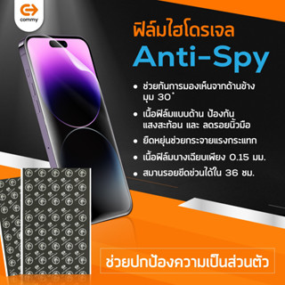 สำหรับโทรศัพท์ Xiaomi Mi 11 - 13 Series COMMY ฟิล์มไฮโดรเจล Anti-Spy ฟิล์มที่ปกป้องความเป็นส่วนตัว  ฟรีอุปกรณ์ติดฟิล์ม