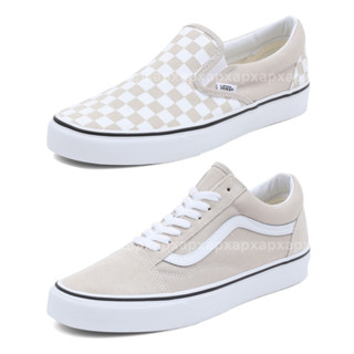 Vans รองเท้าผ้าใบ Classic Slip-On Checkerboard / Old Skool | Color Theory French Oak (2รุ่น)