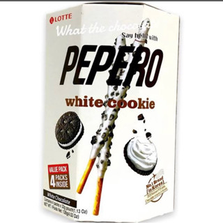 Pepero white cookie 128g. ขนมนำเข้าจากเกาหลี🇰🇷