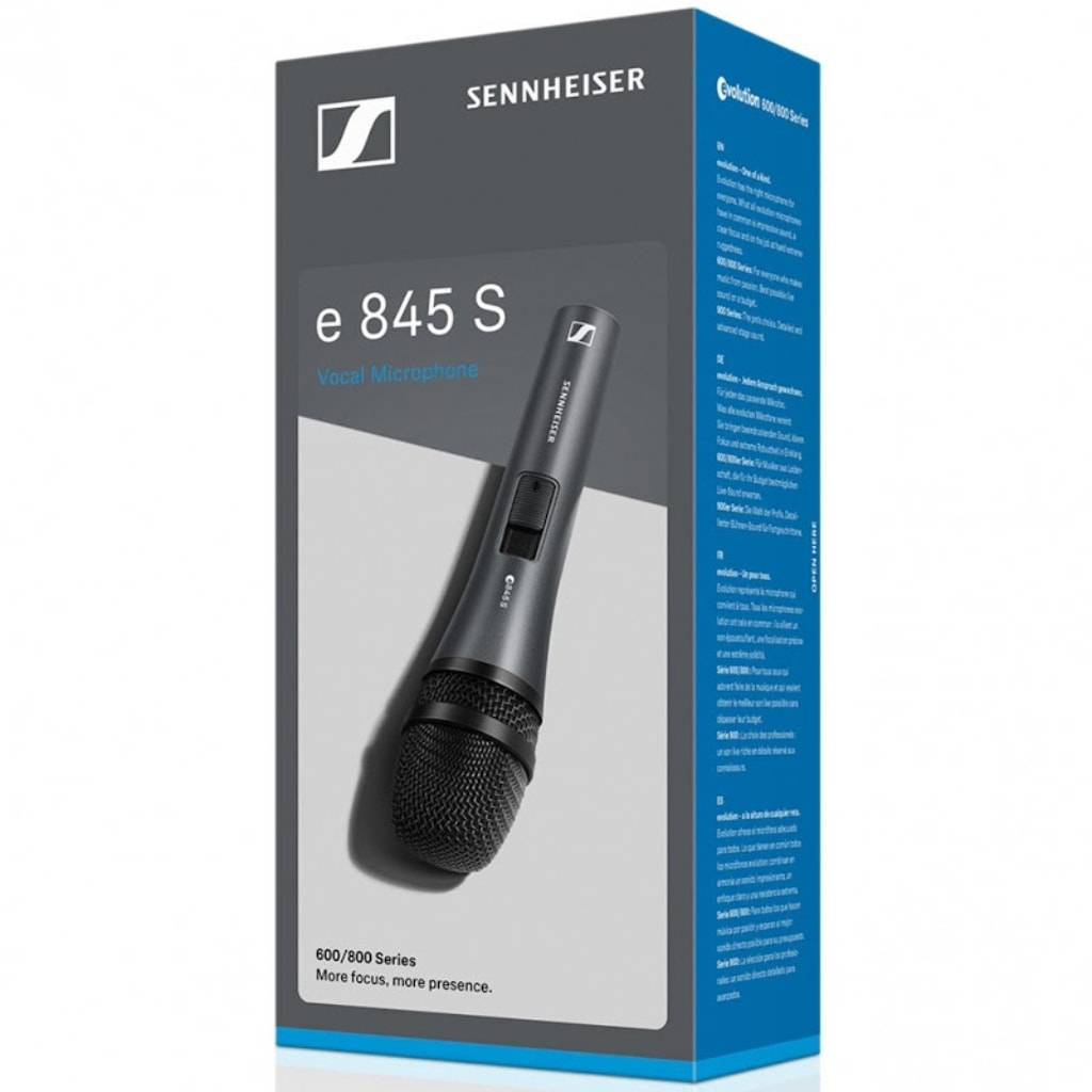 [ใส่โค้ดลด1000บ.] Sennheiser E845 / E845S ไมโครโฟน แถมฟรีหัวจับไมค์ ซองใส่ไมค์ E-845 / E-845S +ประกันศูนย์ไทย