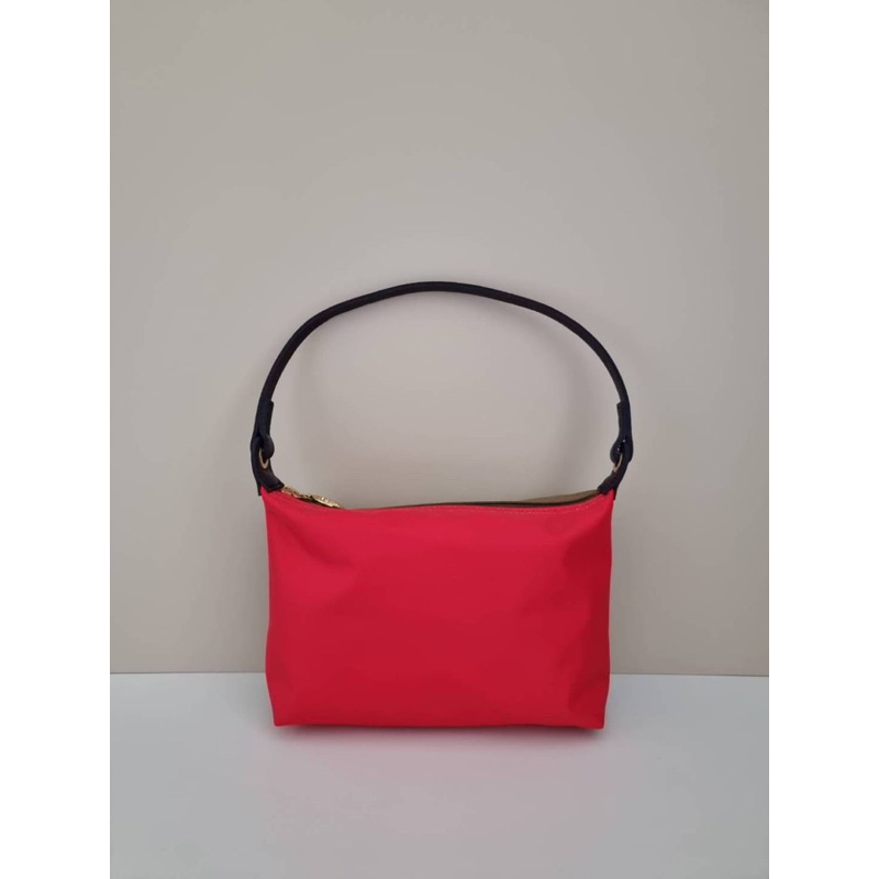 (ผ่อน0%) กระเป๋าคล้องแขน New LONGCHAMP  LE PLIAGE RE-PLAY Shoulder bag สีแดง ผ้าไนล่อน