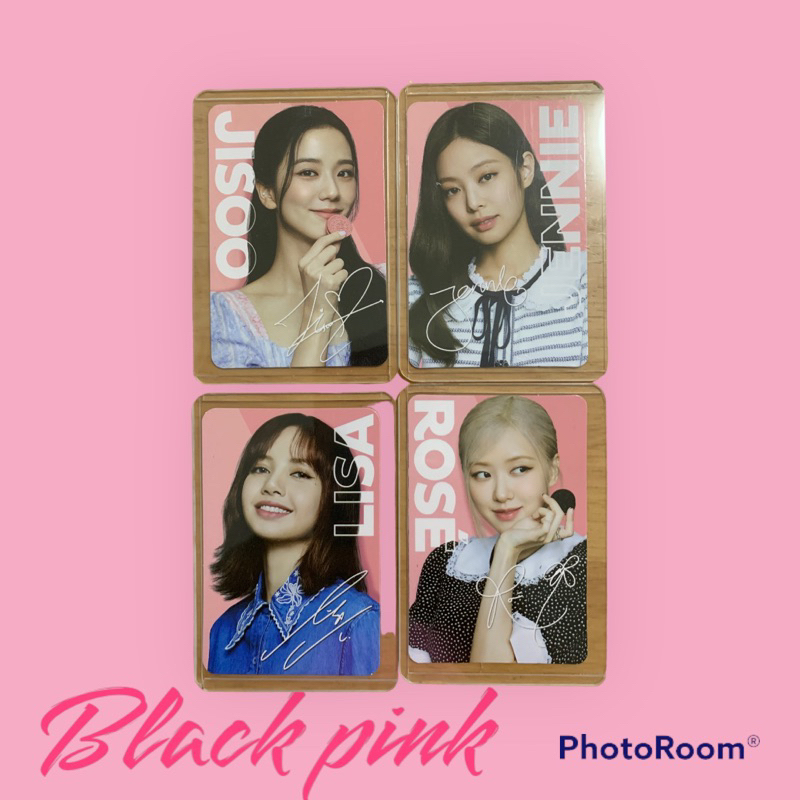 (เหมา 4 แบบสุดท้าย) 🖤💗 OREO x BLACKPINK 🖤💗 โฟโต้การ์ด แบล็กพิงค์ Exclusive BLACKPINK Picture Card