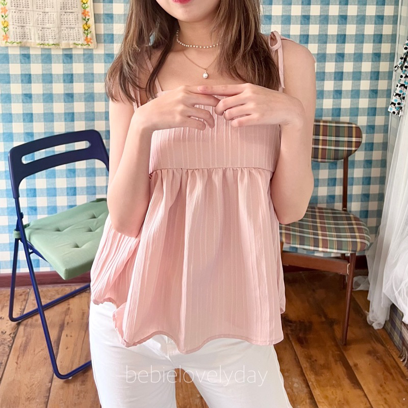 เสื้อสายเดี่ยวผูกโบว์ แบรนด์ TOPBASIX