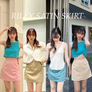 Riley satin skirt กระโปรงทรงเอเนื้อผ้าซาติน (nita.bkk)