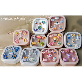 กล่องรีเทนเนอร์ กล่องอเนกประสงค์ ติดเรซิน 3D ทรงเหลี่ยม 14 แบบ Cute พร้อมส่ง