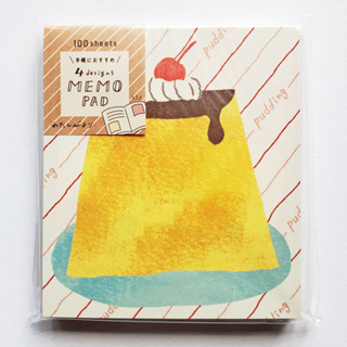 สมุดฉีก Furukawa Paper Works Memo จากญี่ปุ่น ลาย Pudding ขนาด 9 x 9 ซม. มี 4 ลาย รวม 100 แผ่น