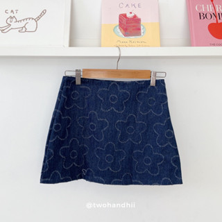 TWOHANDHII DENIM DAISY SKIRT