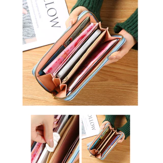 กระเป๋าสำหรับผู้หญิง กระเป๋าสตางค์ใบย่ว Fashion พร้อมส่ง B-383